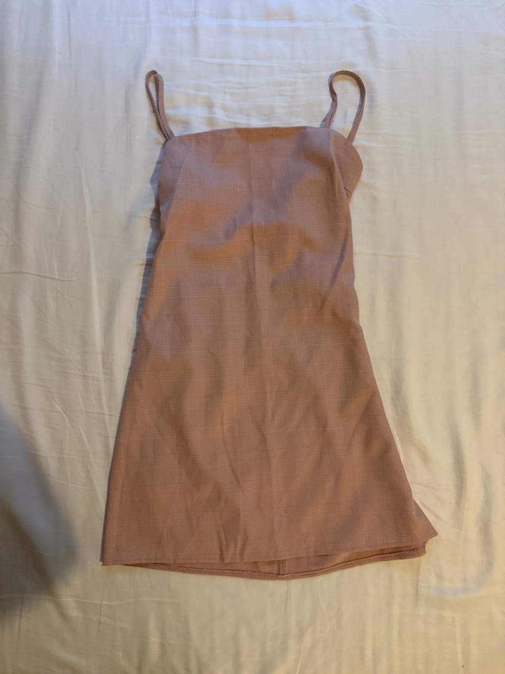 Princess Polly Dusty Rose Subtle Plaid Dress